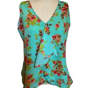 Metaphor sleeveless floral top size small